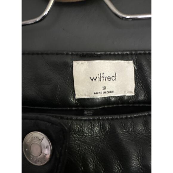 Aritzia Wilfred The Melina Black Vegan Leather Straight Leg Pant Size 10 - Picture 6 of 12